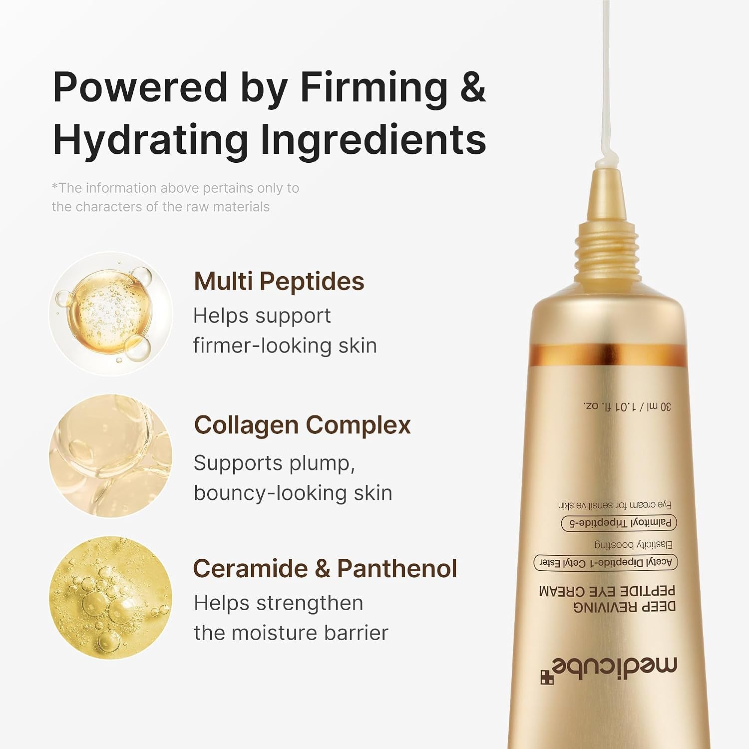 Eye Serum with Deep Reviving Peptide for Fine Lines Care | Eye Treatment Serum with Multi Peptides, Niacinamide & Squalane - Reduces Signs of Aging, Korean Skincare, 1.01 Fl.Oz