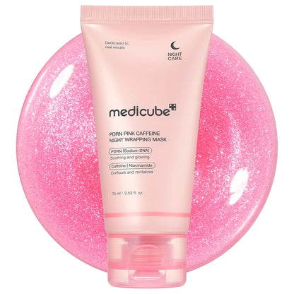 Medicube Wrapping Mask PD RN Caffeine Overnight Peel off Facial Mask Hydration Caffeine Glass Skin Face Korean Skin Care