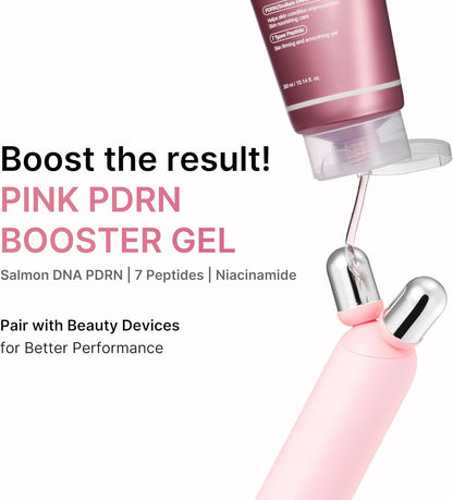 At-Home Contour & Define Device Set | 2-In-1 Massage & Skincare Device with PDRN Booster Gel | Salmon DNA PDRN, Peptides & Niacinamide | Face & Body Massager for Depuffing & Contouring, Beige