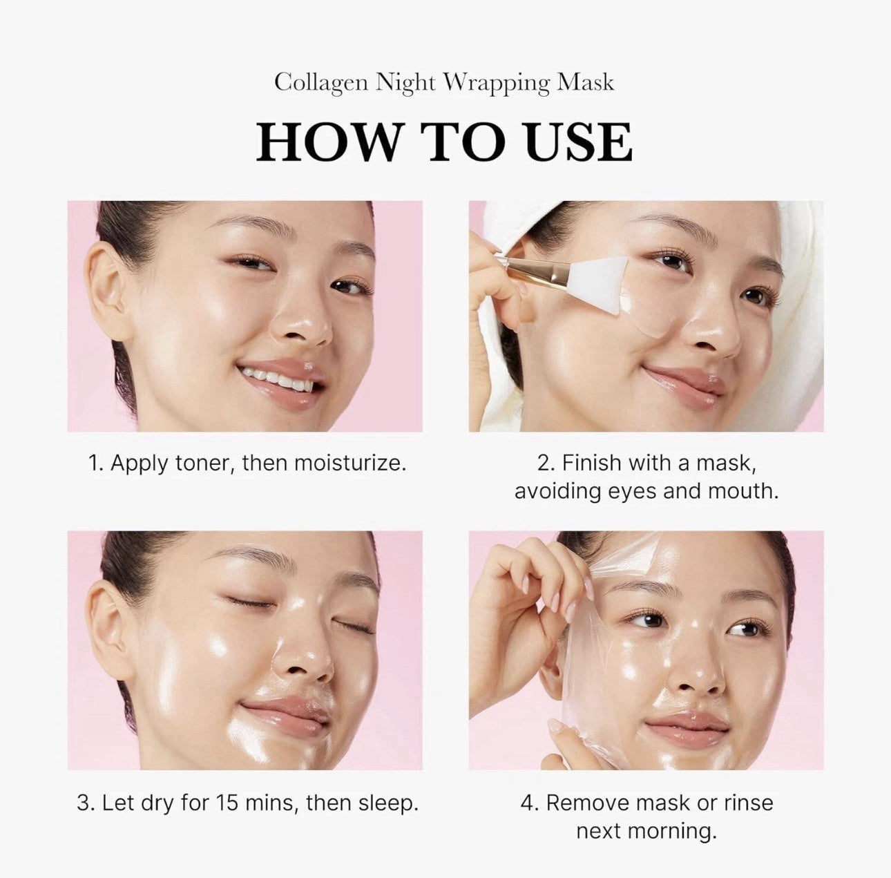 MEDICUBE Collagen Night Wrapping Mask 2.53 Fl Oz + Silicone Brush | Exp:2028
