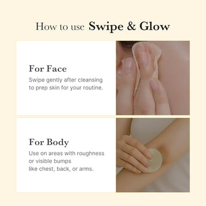 Body Smoothing & Clarifying Duo: Turmeric Body Peel Shot & Kojic Acid Toner Pads | Gentle Body Exfoliation & Texture Care