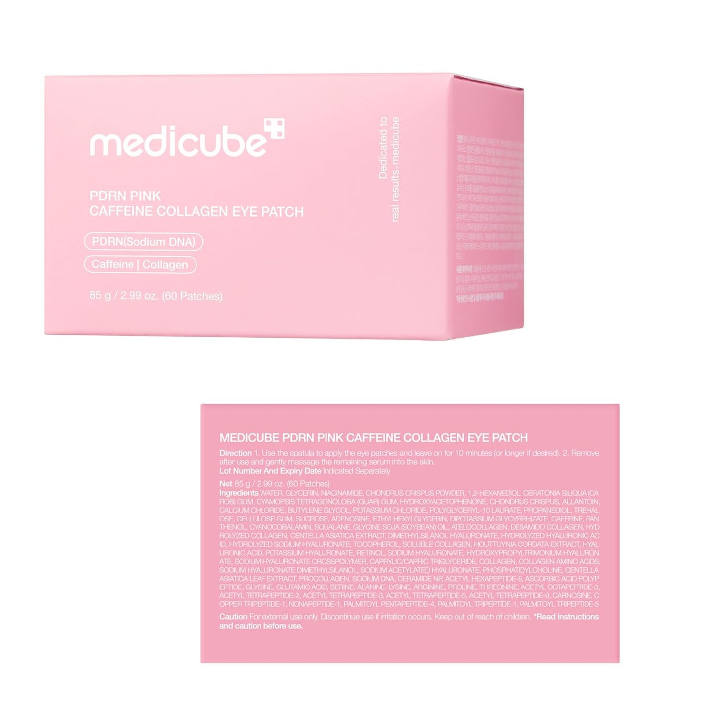 Eye Patch PDRN Caffeine Collagen - Firming Gel Patches, 30 Pairs | Age-Defying Care with Retinol & Collagen - Gel Patches for the Appearance of Dark Circles, Undereye Bags, Korean Skincare
