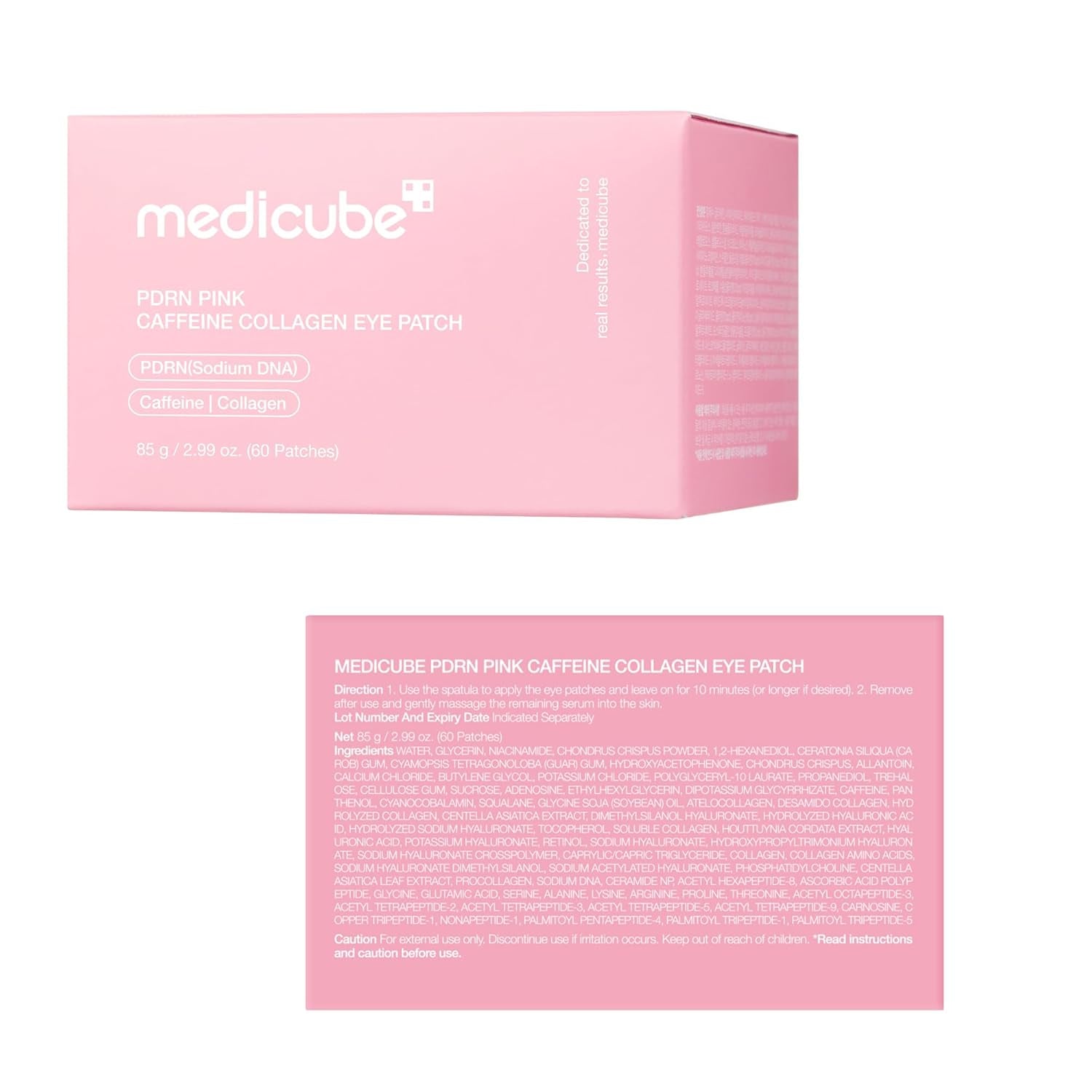 Eye Patch PDRN Caffeine Collagen - Firming Gel Patches, 30 Pairs | Age-Defying Care with Retinol & Collagen - Gel Patches for the Appearance of Dark Circles, Undereye Bags, Korean Skincare