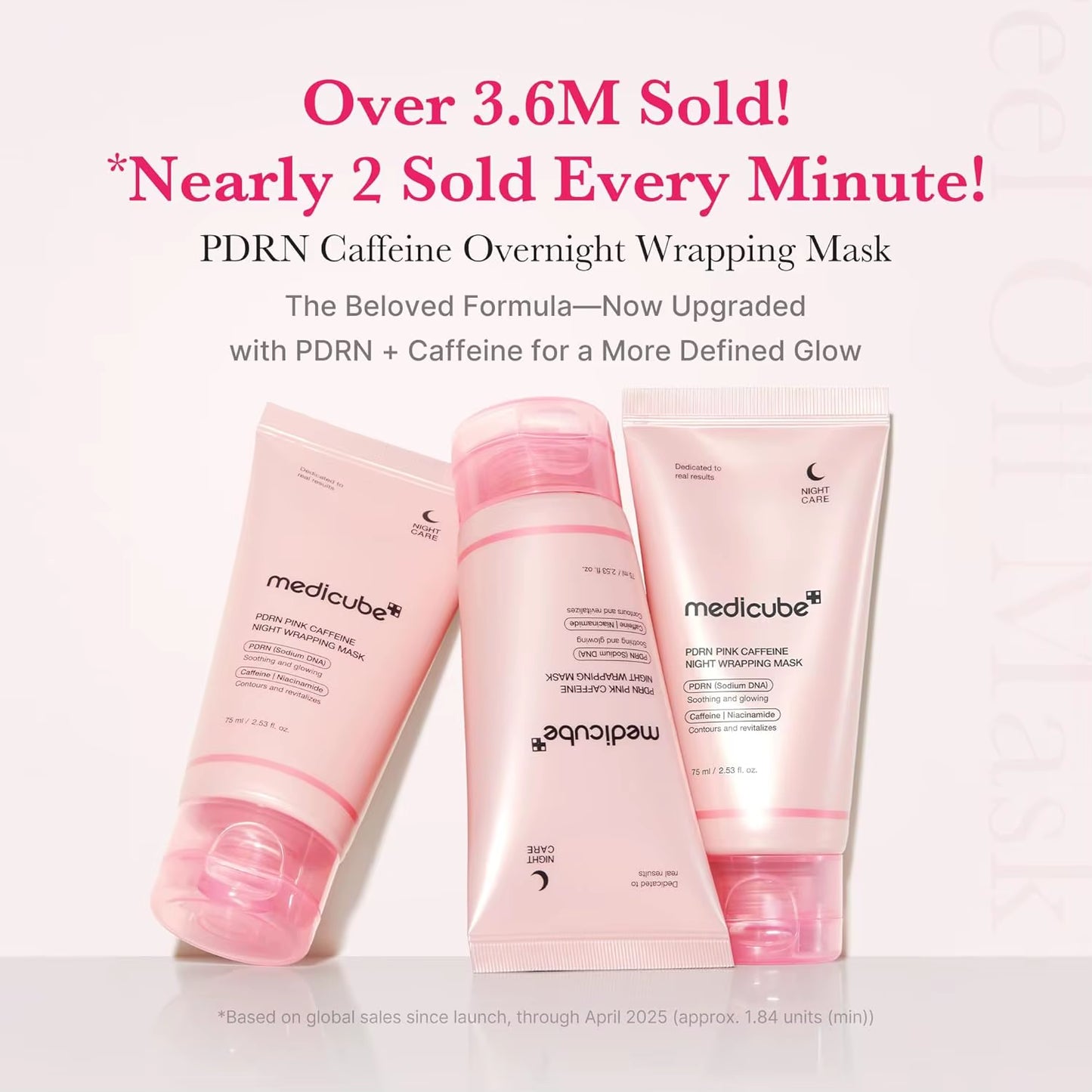 Medicube Wrapping Mask PD RN Caffeine Overnight Peel off Facial Mask Hydration Caffeine Glass Skin Face Korean Skin Care