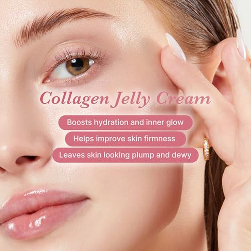 Collagen Swirl Duo for Glowing, Fimer-Looking Skin: Collagen Jelly Cream 50Ml and Triple Collagen Cream | Niacinamide, Hyaluronic Acid for Improving Skin'S Moisture Barrier | Korean Skin Care