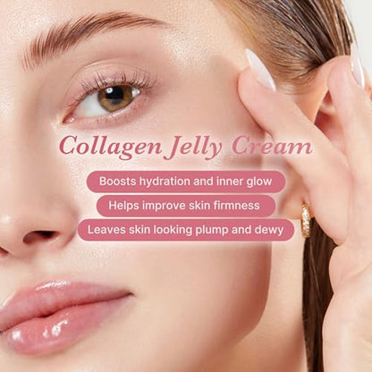 Collagen Swirl Duo for Glowing, Fimer-Looking Skin: Collagen Jelly Cream 50Ml and Triple Collagen Cream | Niacinamide, Hyaluronic Acid for Improving Skin'S Moisture Barrier | Korean Skin Care