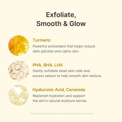 Dual Peel Shot Exfoliating Duo: Hypochlorous Acid and Turmeric Facial Peel Shots | Targeted Pore, Excess Sebum & Texture Care | Soothing & Calming with HOCI & Turmeric | Hydrating Glow Care