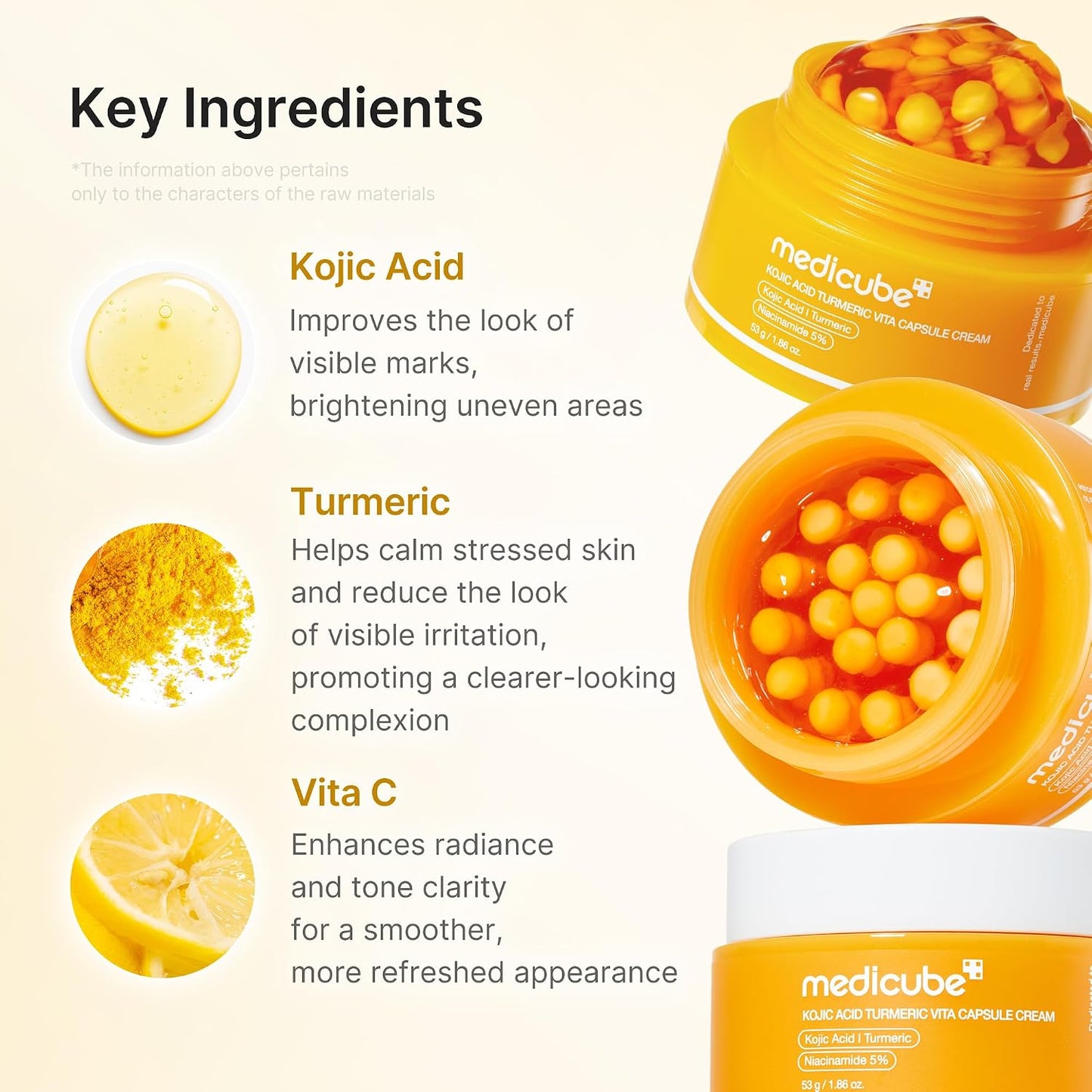 Kojic Acid Brightening & Hydration Duo: Kojic Acid Capsule Cream and Eye Gel Serum | All-Day Radiance Care for Eye & Face | Soothing & Hydrating Care
