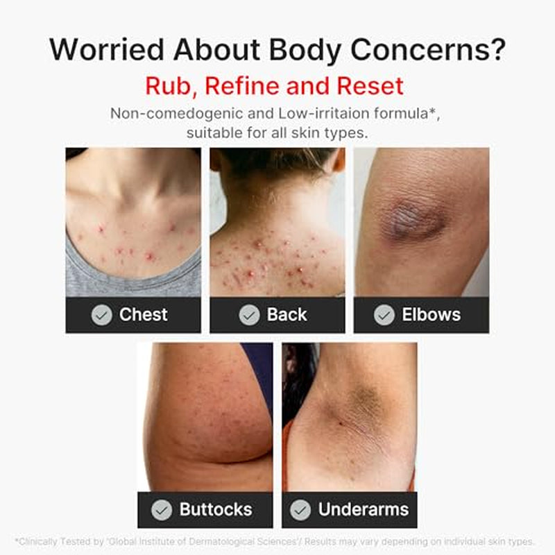 Body Smoothing & Clarifying Duo: Turmeric Body Peel Shot & Kojic Acid Toner Pads | Gentle Body Exfoliation & Texture Care