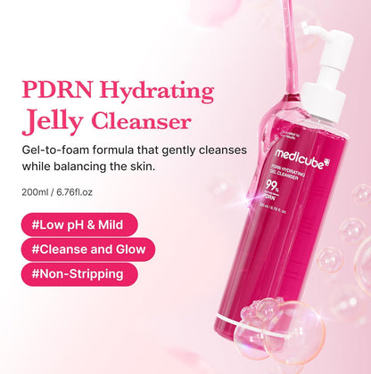 3-In-1 Device & Skincare Set (Beige) : Mini Booster Pro plus Full Set Beige, PDRN Jelly to Foam Cleanser, and PDRN Booster Gel | Cleanse, Boost & Clear Pores for Radiant, Smooth Skin
