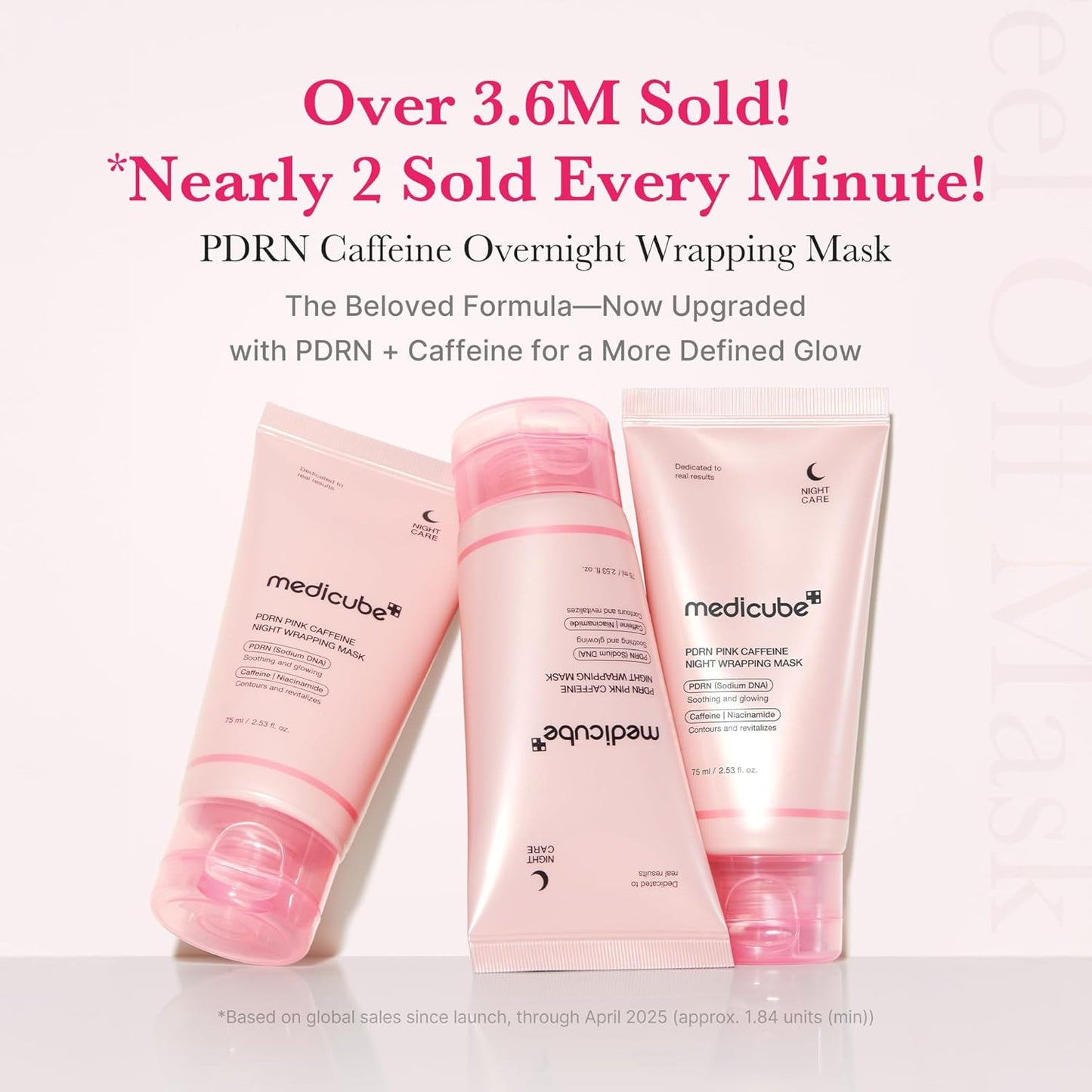 PDRN Pink Shimmer Duo: Salmon DNA Pink Collagen Capsule Cream and PDRN Caffiene Overnight Wrapping Peel off Facial Mask