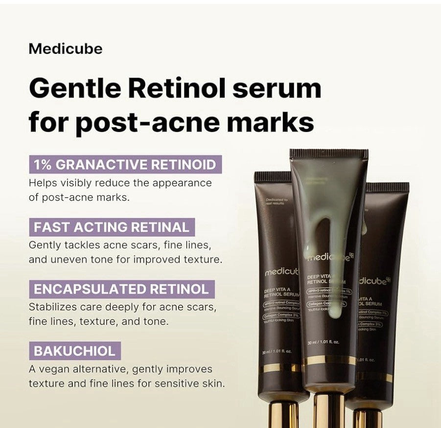 Medicube Deep Vita a Retinol Serum 1.0 Fl Oz | Anti-Aging & Skin Smoothing Care