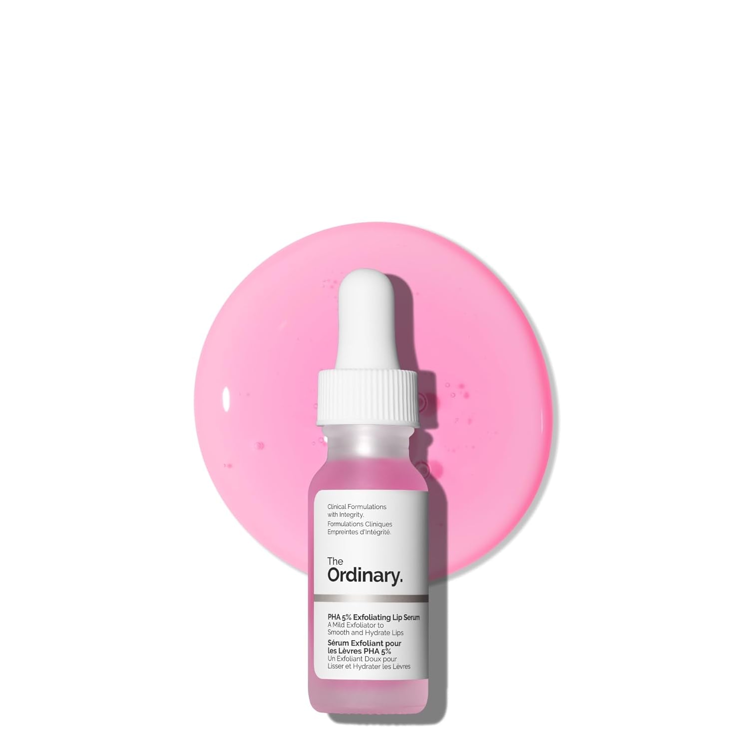 The Ordinary PHA 5% Exfoliating Lip Serum, Hydrating Overnight Lip Exfoliator Treatment, 0.5 Fl Oz