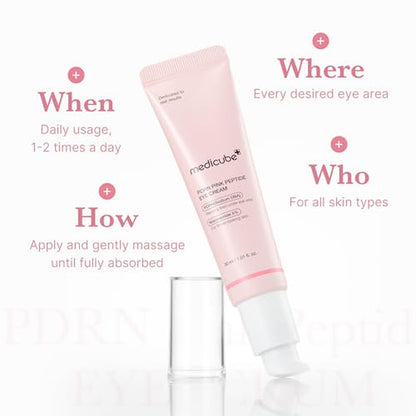 Booster Pro Facial Device & Eye Care Duo: Salmon DNA PDRN Pink Eye Serum and Booster Pro Pink | Retinol and PDRN for Firmer-Looking, Plumper Looking Skin and Smoother Skin