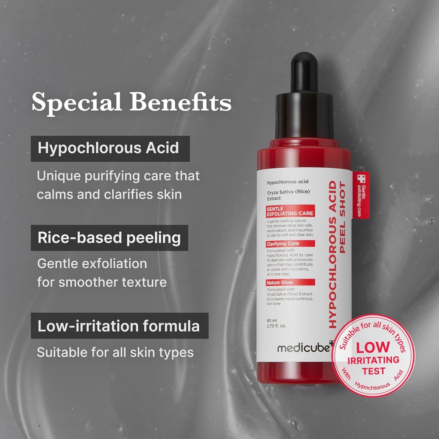 Dual Peel Shot Exfoliating Duo: Hypochlorous Acid and Turmeric Facial Peel Shots | Targeted Pore, Excess Sebum & Texture Care | Soothing & Calming with HOCI & Turmeric | Hydrating Glow Care
