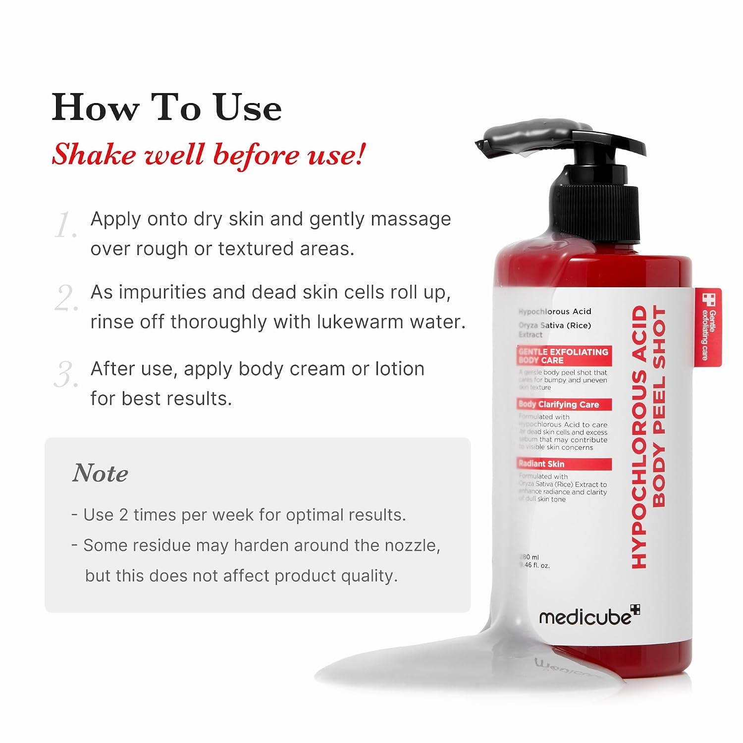 Dual Body Peel Shot Duo: Hypochlorous Acid and Turmeric Body Peel Shot | for Gentle Exfoliation for Dead Skin Cells, Rough Patches, and Visible Concerns | Brightening & Calming | Skincare Set