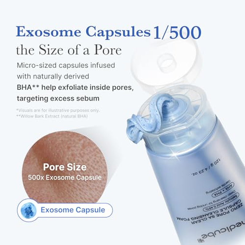 Zero Pore Capsule & PDRN Cleansing Duo: Zero Pore Clear Capsule Facial Deep Cleanser and PDRN Jelly to Foam Cleanser | Korean Skincare, Skincare Sets