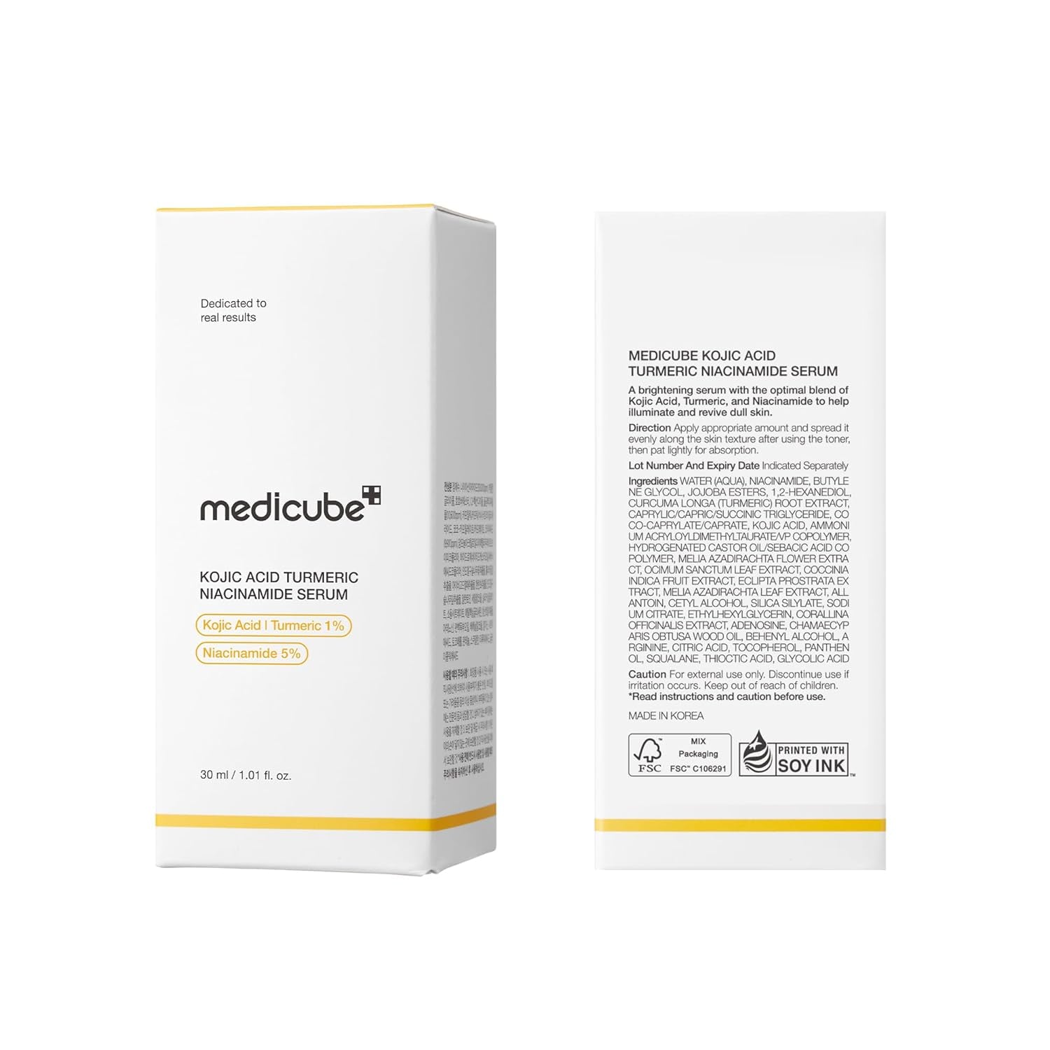 Kojic Acid Turmeric Clarifying Capsule Serum for Troubled Skin | Soothing & Brightening Facial Serum - Niacinamide & Glow Capsules for Hydration and Barrier Support, 1.01 Fl.Oz