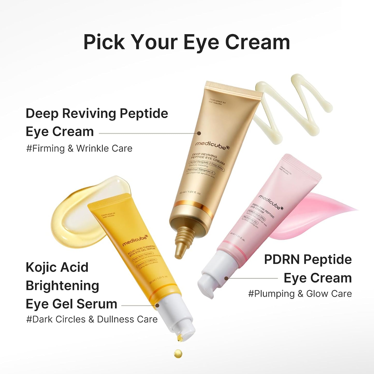 Eye Serum with Deep Reviving Peptide for Fine Lines Care | Eye Treatment Serum with Multi Peptides, Niacinamide & Squalane - Reduces Signs of Aging, Korean Skincare, 1.01 Fl.Oz
