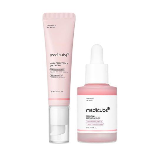 PDRN Peptide Serum Duo for Face & Eye: PDRN Peptide Eye Serum and Salmon DNA Facial Serum for Radiant, Plump Skin | Korean Skincare, Gifts for Women, Skin Care Set