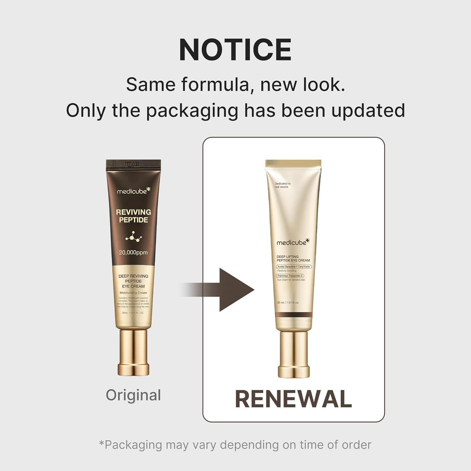 Eye Serum with Deep Reviving Peptide for Fine Lines Care | Eye Treatment Serum with Multi Peptides, Niacinamide & Squalane - Reduces Signs of Aging, Korean Skincare, 1.01 Fl.Oz