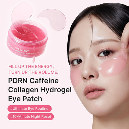 Eye Patch PDRN Caffeine Collagen - Firming Gel Patches, 30 Pairs | Age-Defying Care with Retinol & Collagen - Gel Patches for the Appearance of Dark Circles, Undereye Bags, Korean Skincare