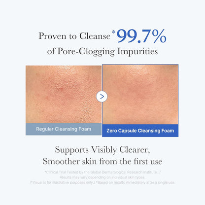 Zero Pore Capsule & PDRN Cleansing Duo: Zero Pore Clear Capsule Facial Deep Cleanser and PDRN Jelly to Foam Cleanser | Korean Skincare, Skincare Sets