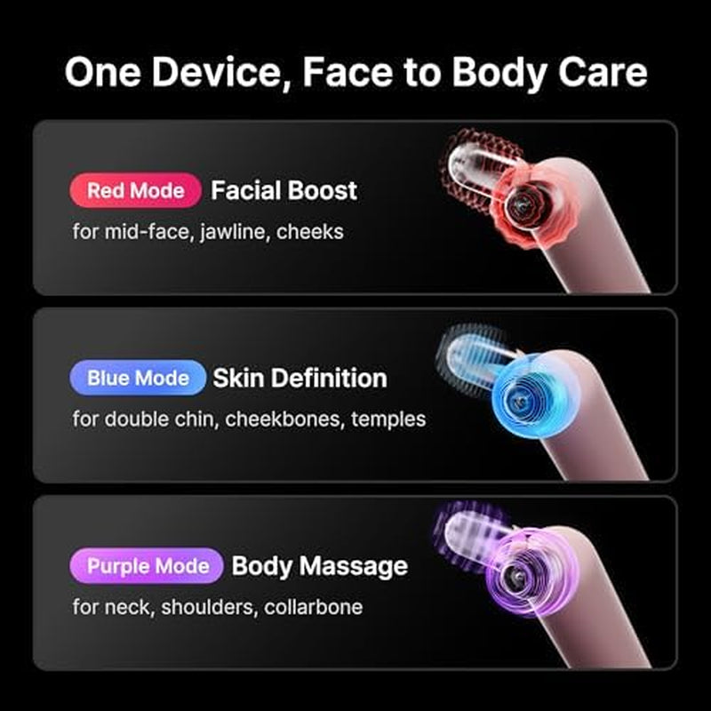 At-Home Contour & Define Device Set | 2-In-1 Massage & Skincare Device with PDRN Booster Gel | Salmon DNA PDRN, Peptides & Niacinamide | Face & Body Massager for Depuffing & Contouring, Beige