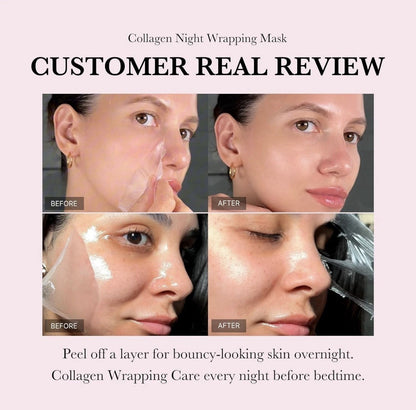 MEDICUBE Collagen Night Wrapping Mask 2.53 Fl Oz + Silicone Brush | Exp:2028