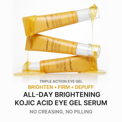 Kojic Acid Brightening & Hydration Duo: Kojic Acid Capsule Cream and Eye Gel Serum | All-Day Radiance Care for Eye & Face | Soothing & Hydrating Care
