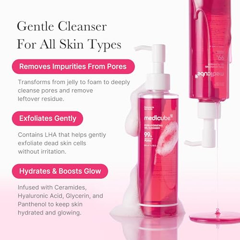 Zero Pore Capsule & PDRN Cleansing Duo: Zero Pore Clear Capsule Facial Deep Cleanser and PDRN Jelly to Foam Cleanser | Korean Skincare, Skincare Sets
